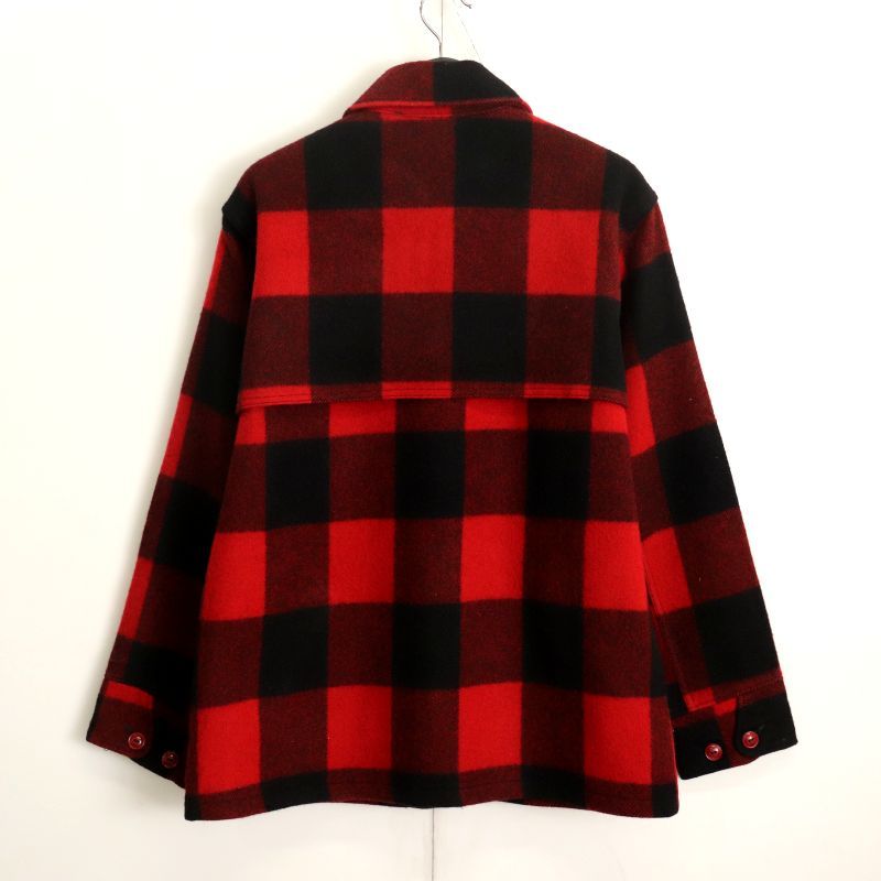 【70sビンテージ】Melton　ウールジャケット　ブロックチェック　XL 70s USA製 vintage melton ブロックチェック柄 ウール
