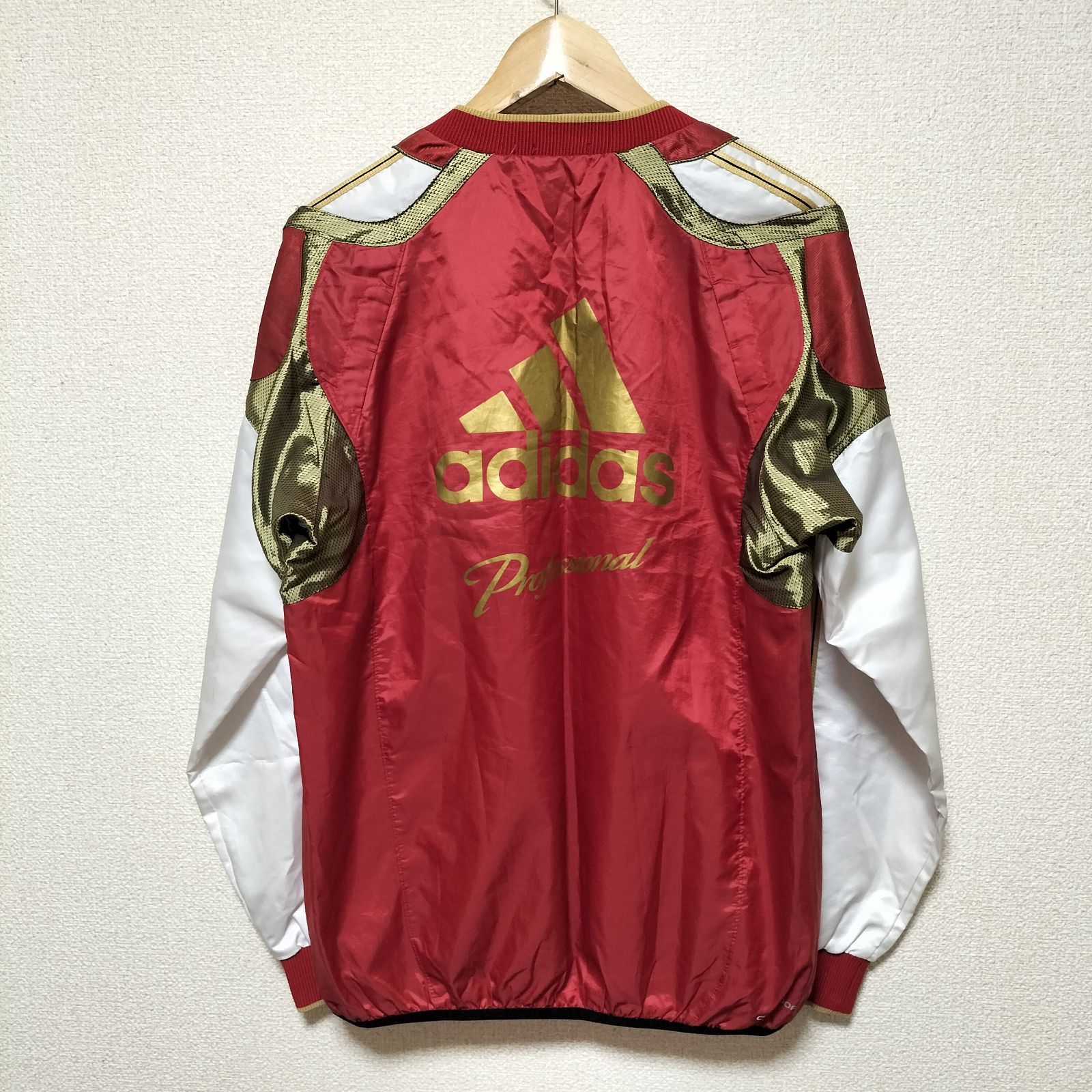 ☆old adidas 2010年製 ナイロンジャケット トラックジャケット プル 