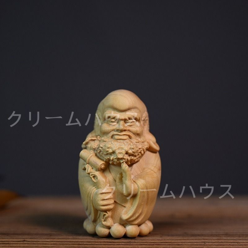 達磨大師立像「武」 　大願成就　 開運　 風水　 厄除け 　運気向上 　金運 Amazon.co.jp: [華能] 達磨大師立像「武」 高級天然ツゲ木彫り