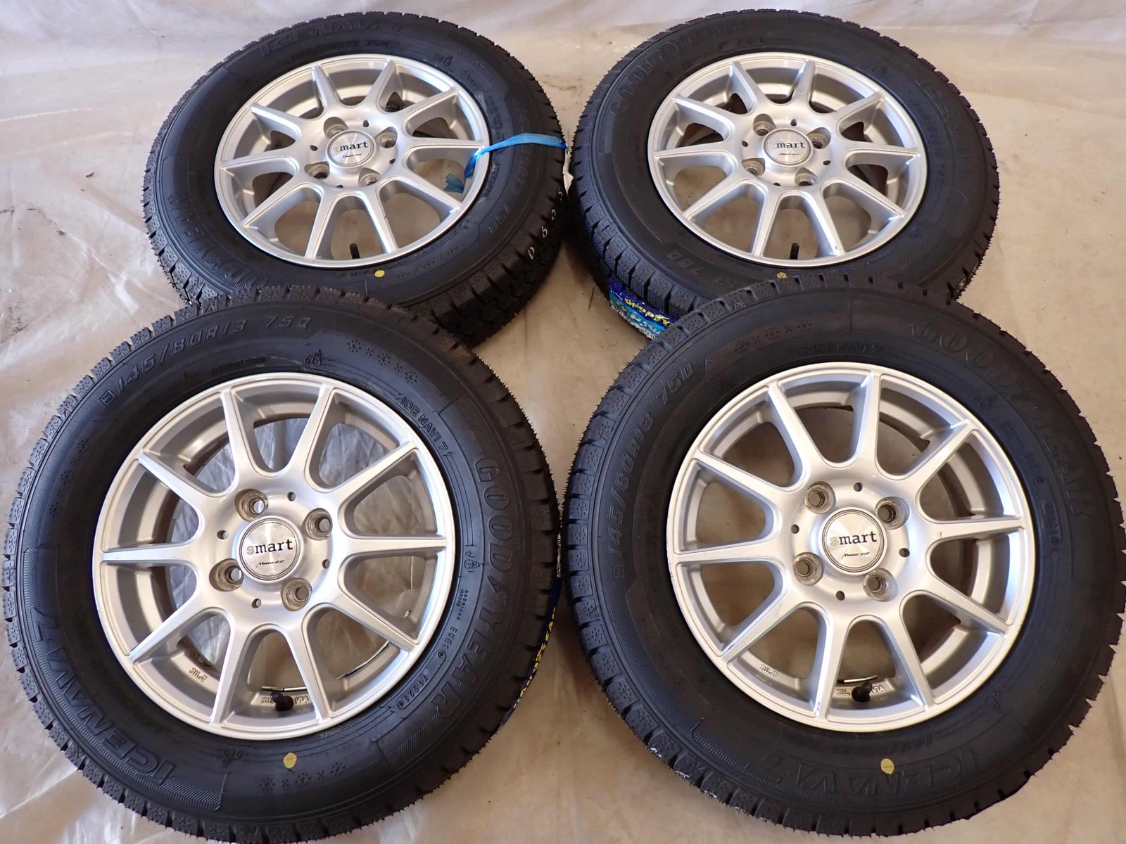 冬 製 4本SET 会社宛 145 80R13×4J 75Q グッドイヤー アイスナビ 7 アルミ N-BOX ワゴンR アルト タント ミラ NO D6055 TRITUETUBI_COM