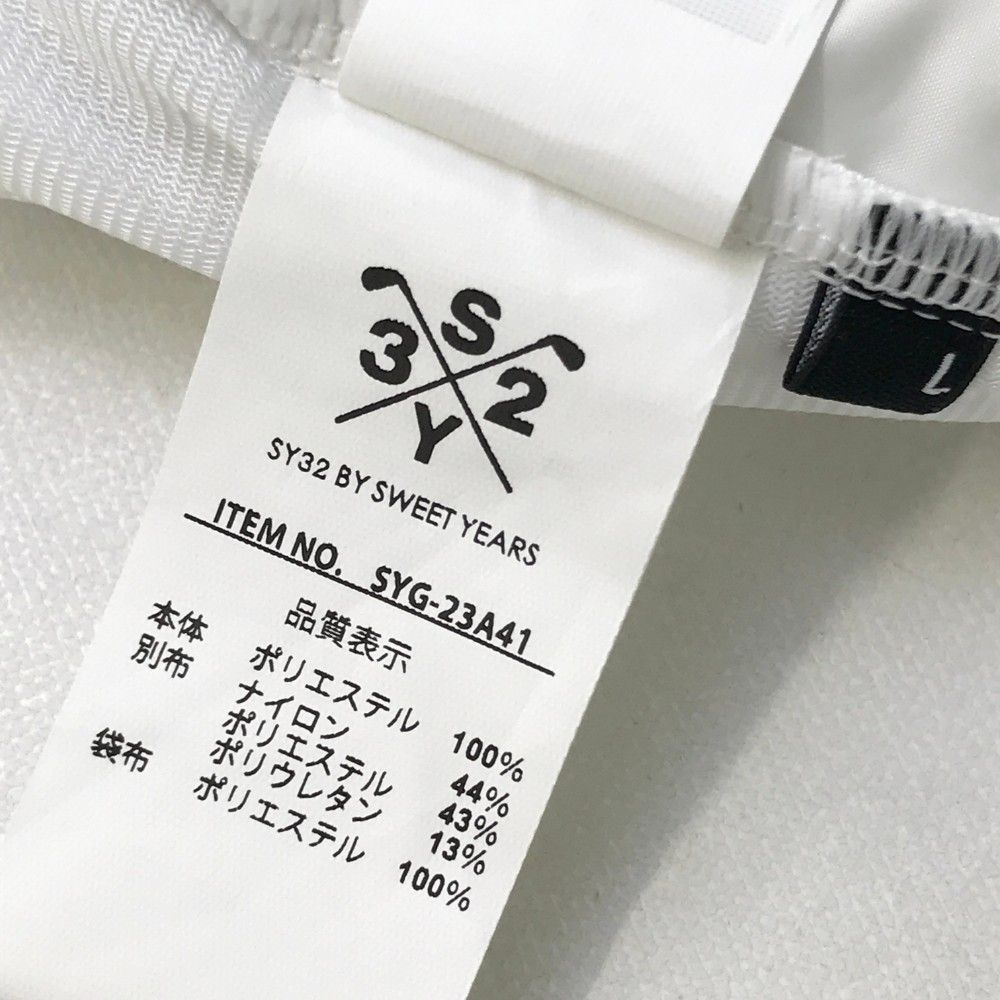 サイズ：L SY32 BY SWEET YEARS GOLF エスワイサーティトゥ SYG-23A41 ハーフジップ中綿ジャケット  ホワイト系 [240101419596] ゴルフウェア メンズ ストスト thirdwave-365sports_s3wrnsyg-