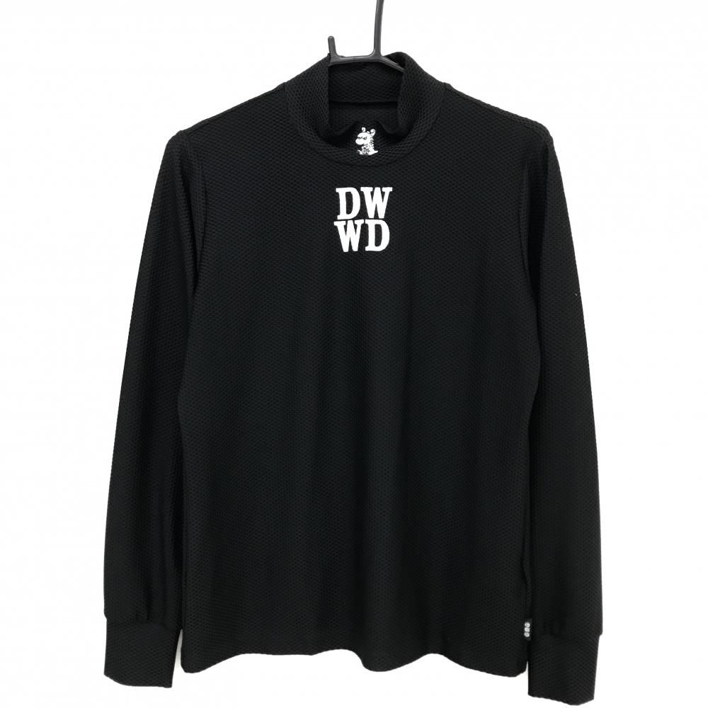 超 ダンスウィズドラゴン 長袖ハイネックシャツ 黒×白 ネックチビドラ レディース 3 L ゴルフウェア Dance With Dragon