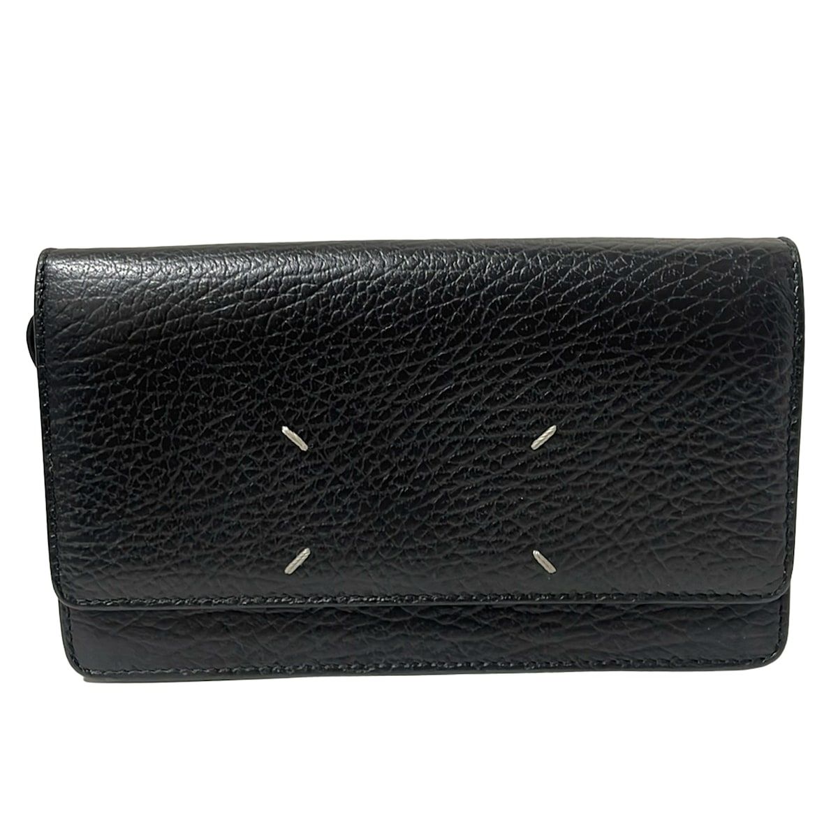 Maison Margiela(メゾンマルジェラ) クラッチバッグ - 黒×シルバー