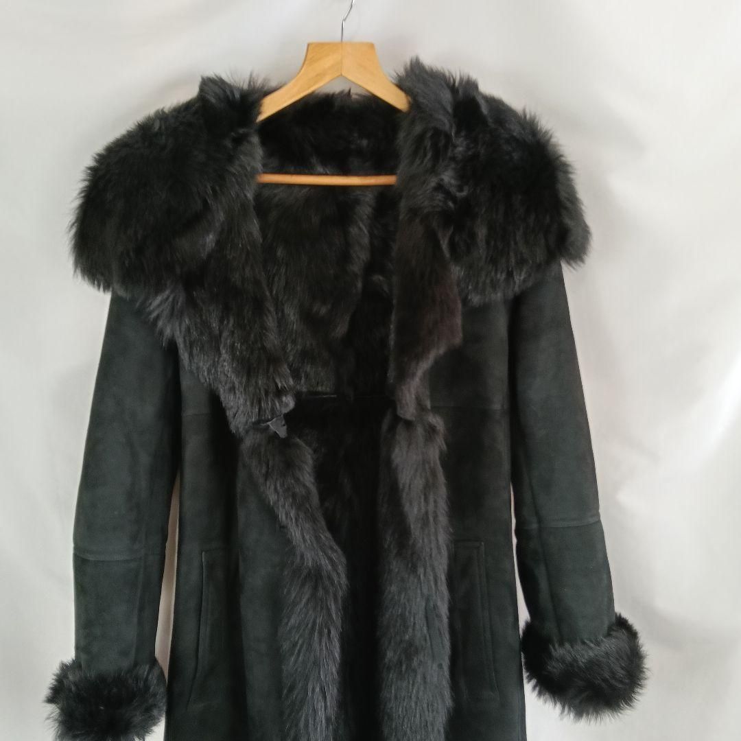 BURBERRY LONDON ムートンコート ブラック 黒 38 B2572 WWW_MORNINGWALKER_COM