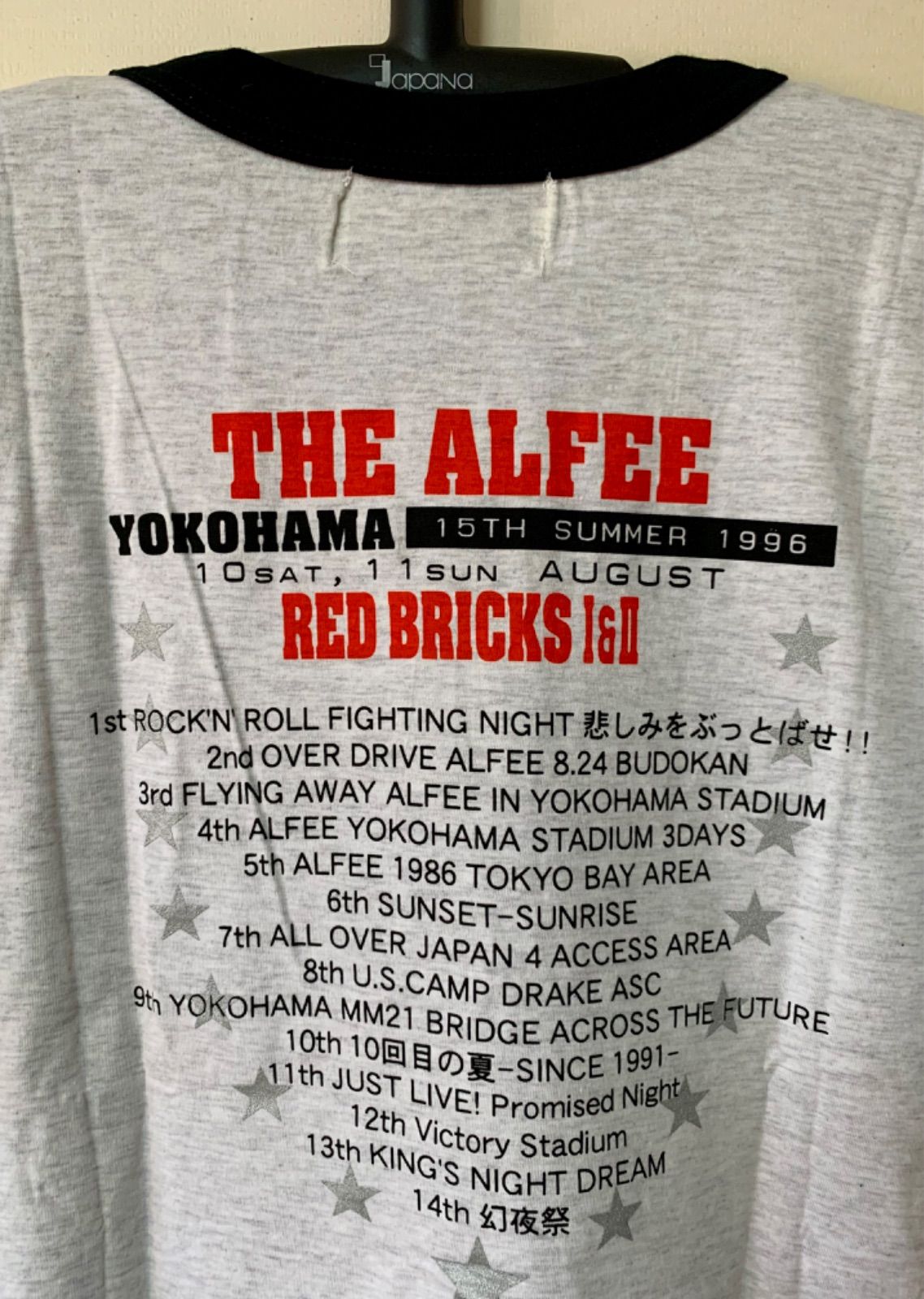 THE ALFEE 15th Summer 1996 カラーネック Tシャツ - メルカリ THE ALFEE 15th Summer 1996 カラーネック Tシャツ - メルカリ