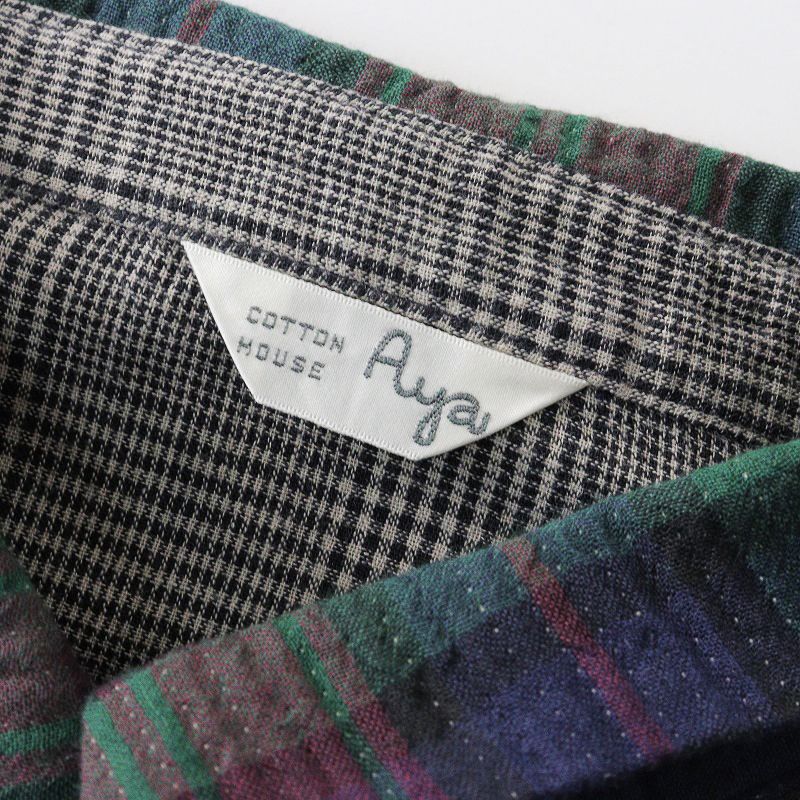 美品 コットンハウスアヤ Cotton House Aya ステッチ入 コットンダブル