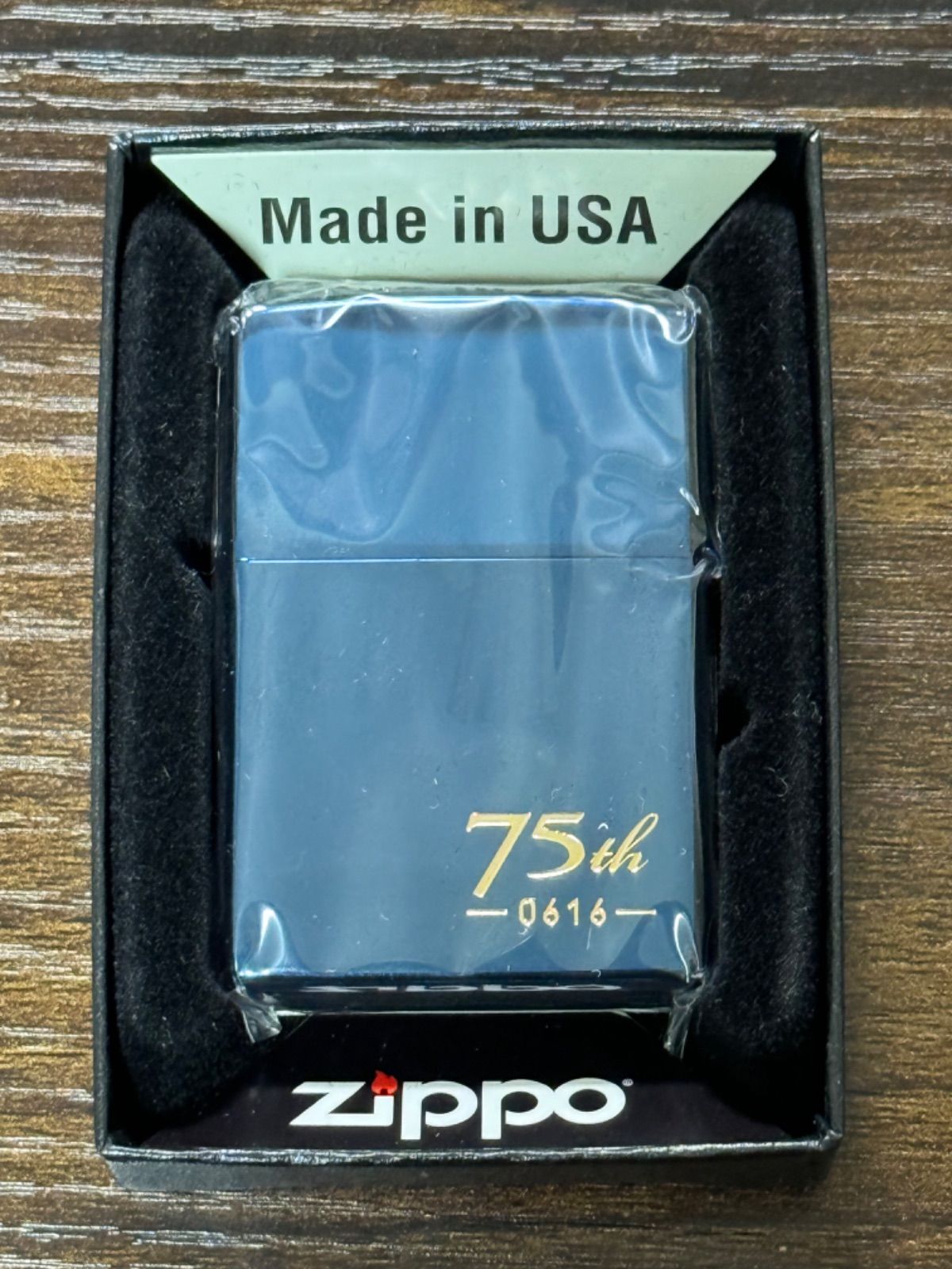 zippo Peace 75th ANNIVERSARY 限定品 ピース 75周年記念 2020年製 BLUE TITAN ブルーチタン 懸賞品  両面ゴールド刻印 デットストック シリアルナンバー NO.0616 ケース 保証書 - メルカリ