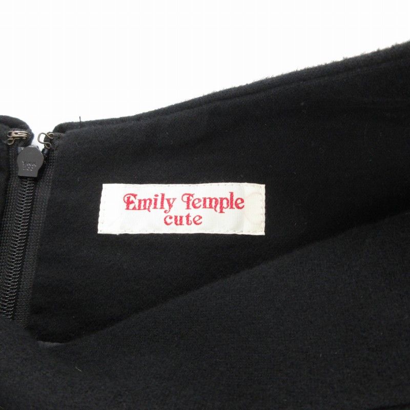 エミリーテンプル　Emily Temple 160センチ　黒の清楚なワンピース♪ Emily Temple cute - チェス柄ワンピースの通販 by ミカン's