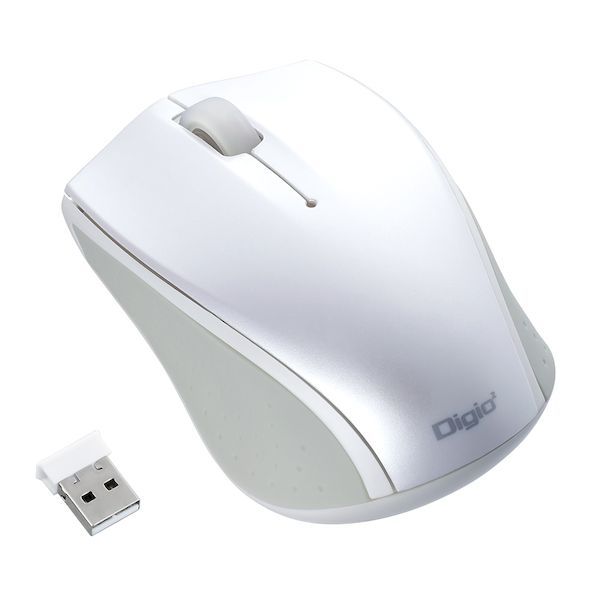 【新品・7営業日以内発送】ナカバヤシ MUS-RKT160W 小型無線3ボタンBlueLEDマウス／ホワイト MUSRKT160W【沖縄離島販売不可】