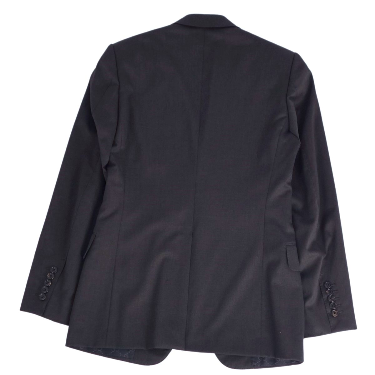 【未使用級】グッチ☆セットアップスーツ☆ブラック☆Mサイズ☆ウール100% 美品 グッチ GUCCI セットアップ スーツ シングル ウール ジャケット