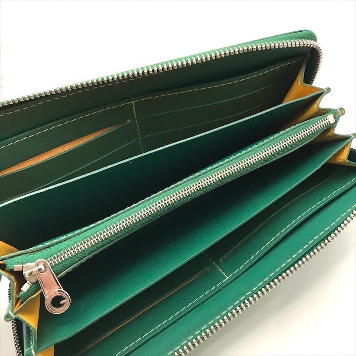 良品 GOYARD ゴヤール マティニョン GM ヘリンボーン レザー ラウンド  