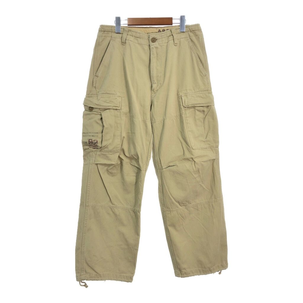 Abercrombie u0026 Fitch アバクロンビーアンドフィッチ カーゴパンツ ベージュ (メンズ W32) 中古 古着 T1626