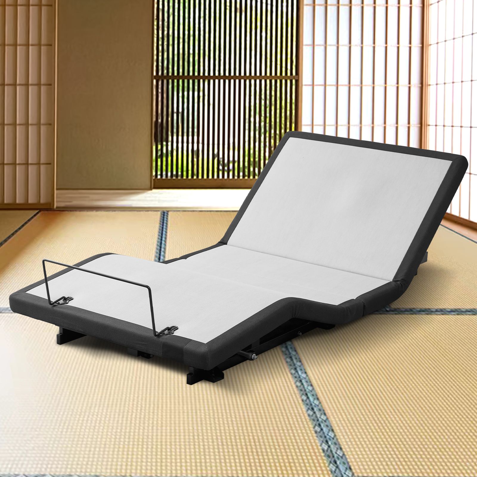 Homebliss 電動ベッド 折りたたみベッド 畳ベッド 2モーター 196*97cm ベッドライト付き usbとtypec付き シングル 家庭用 組立簡単 高さ調節 角度調整 Black