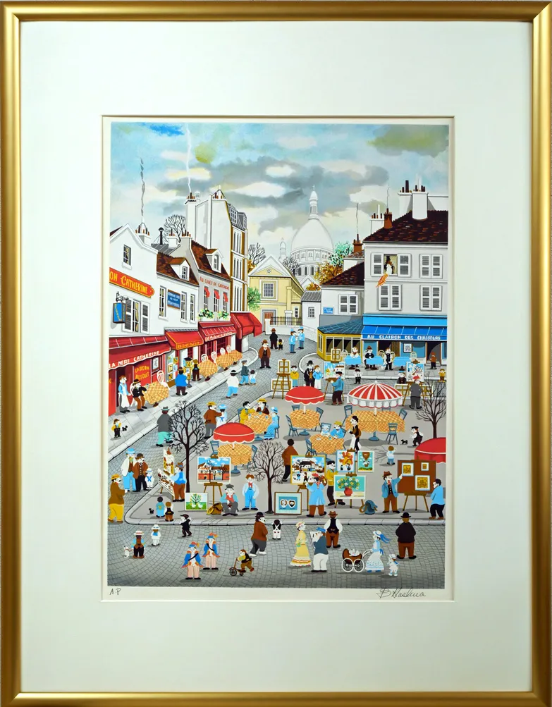 ビンカシワ「材木屋」シルクスクリーン 額なし 187/200 シートのみ ビンカシワ「材木屋」シルクスクリーン 額なし 187/200 シートのみ