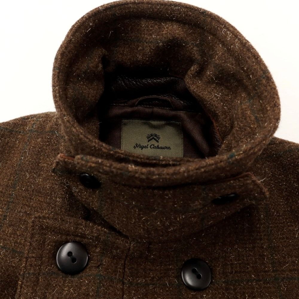 中古】ナイジェルケーボン Nigel Cabourn ウール チェック ピーコート