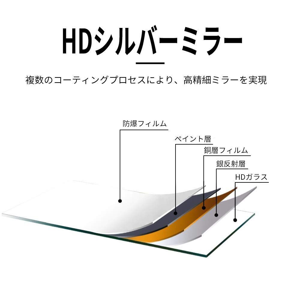 56CM長方形の壁掛けミラー 寝室のバスルームに水平または垂直に吊るす x 大型モダンウォールミラー 76CM NEXPOTALLINN_EU