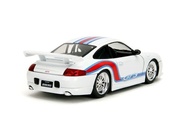新品 JADA TOYS 1/24 2006 ポルシェ 911 GT3 RS (996.1) ホワイト/マルティーニ 完成品ダイキャストミニカー JADA35491 [佐川急便]
