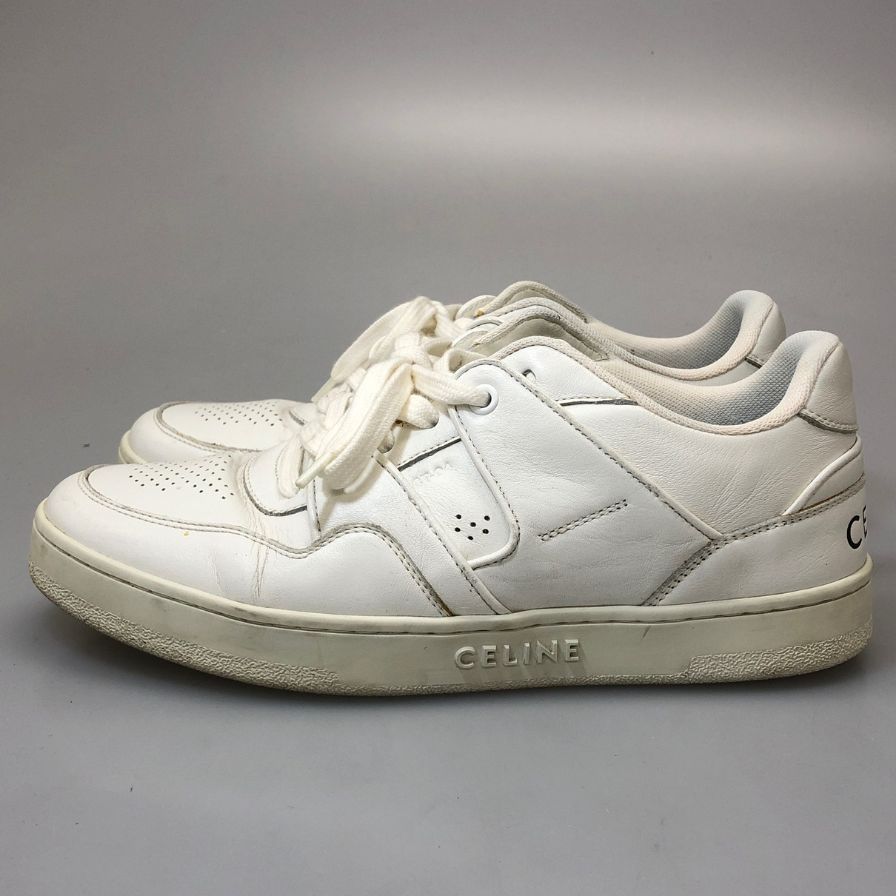 CELINE ホワイト スニーカー 関税込み【CELINE】ブロックスニーカー ウェッジアウトソール