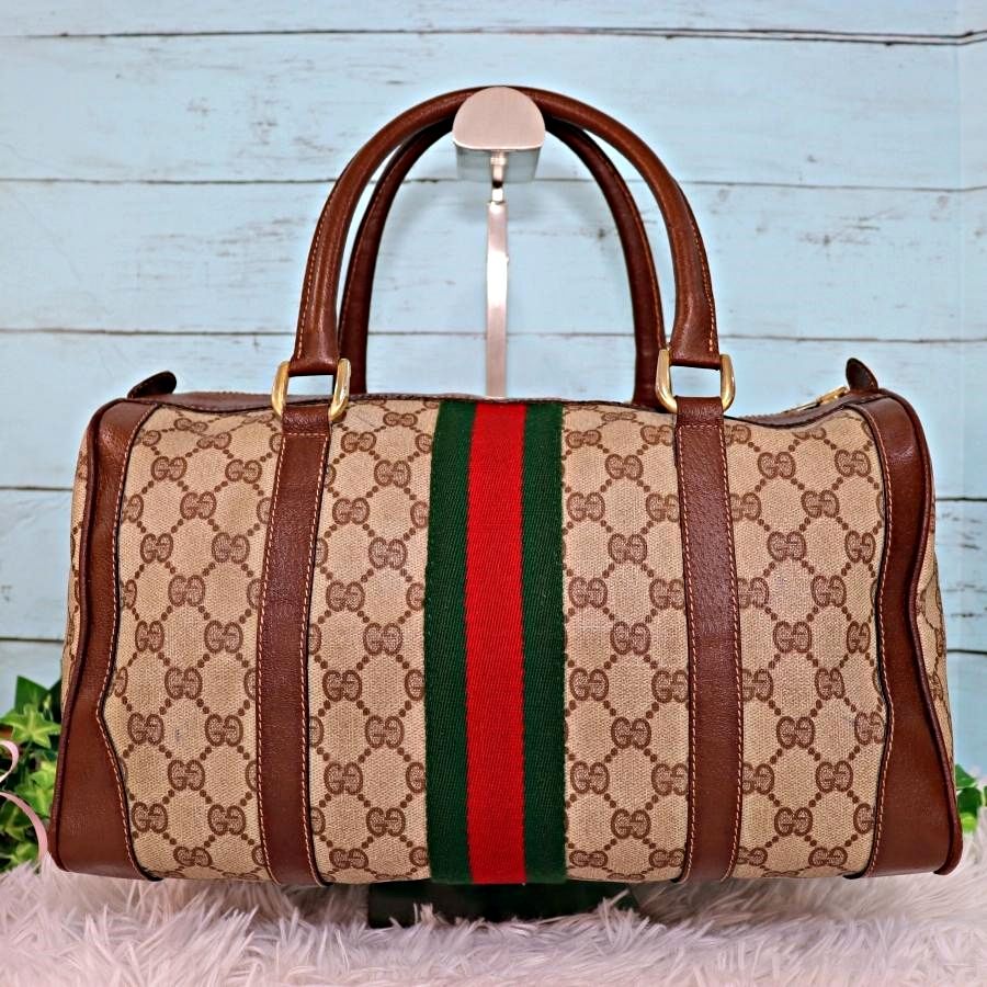 大人気の GUCCI オールドグッチ ミニボストンバッグ シェリーライン GG