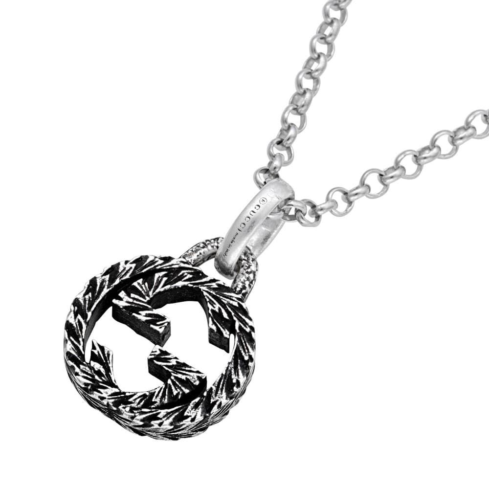 グッチ ネックレス ペンダント GUCCI エングレービング インター