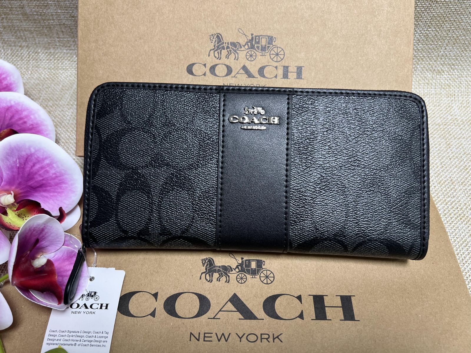 100％本物 コーチ COACH 長財布 シグネチャー レディース アウトレット