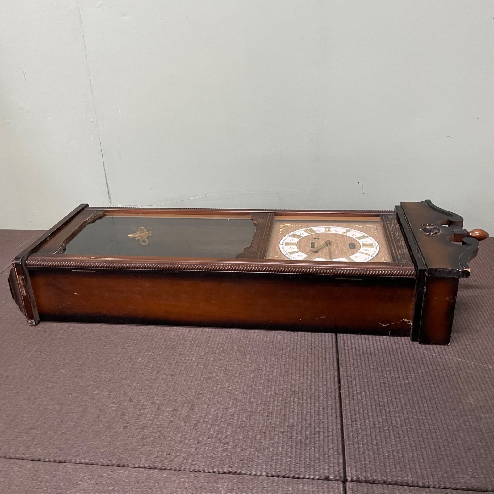 ユンハンス 黒柿 柱時計 古時計 振り子 ボンボン ゼンマイ