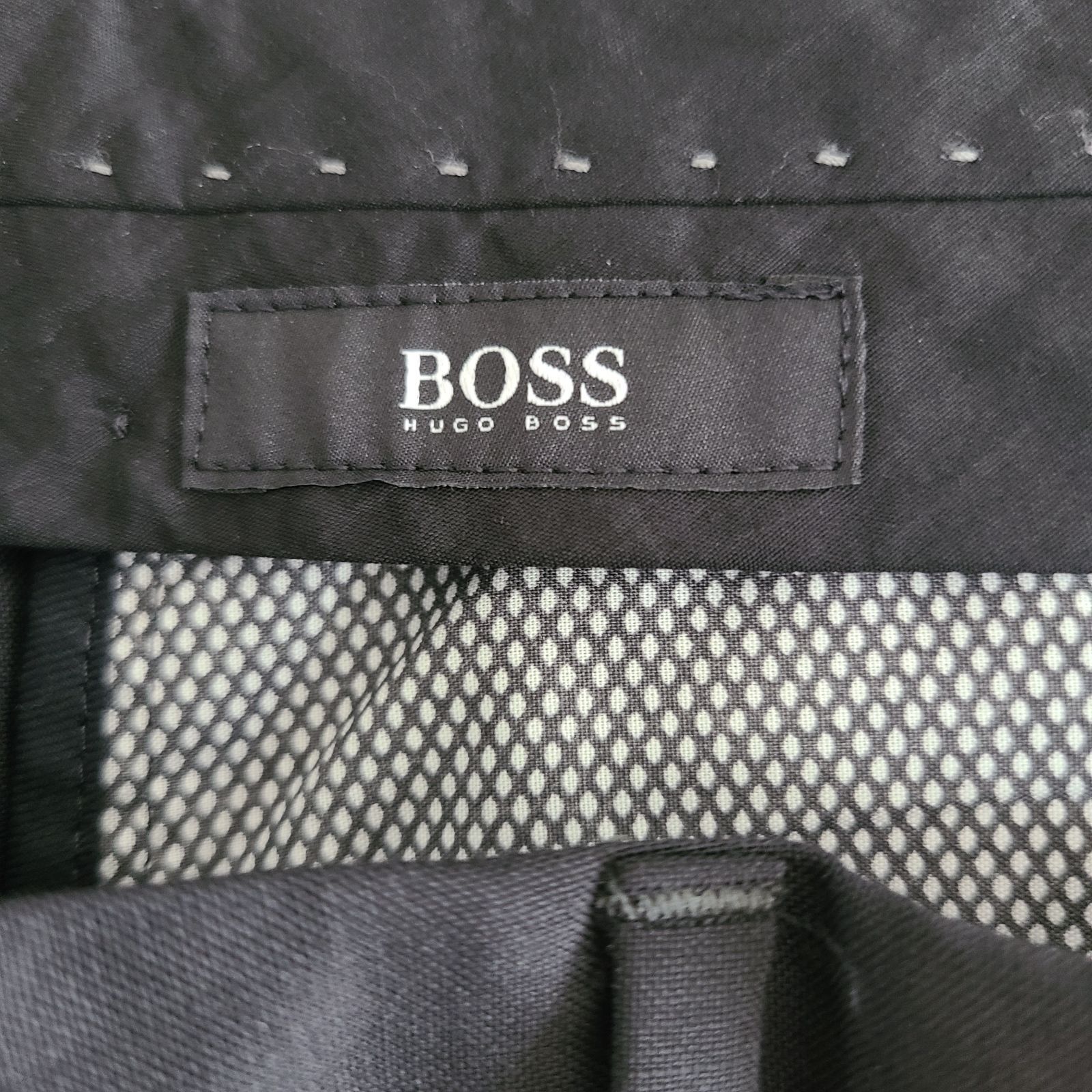 美品】HUGO BOSS ヒューゴボス スラックスパンツ ブラック メンズ 46号