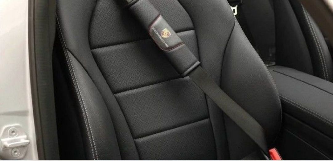 新品ポルシェシートベルトパッド 本革　シートベルトパッド 2枚セット