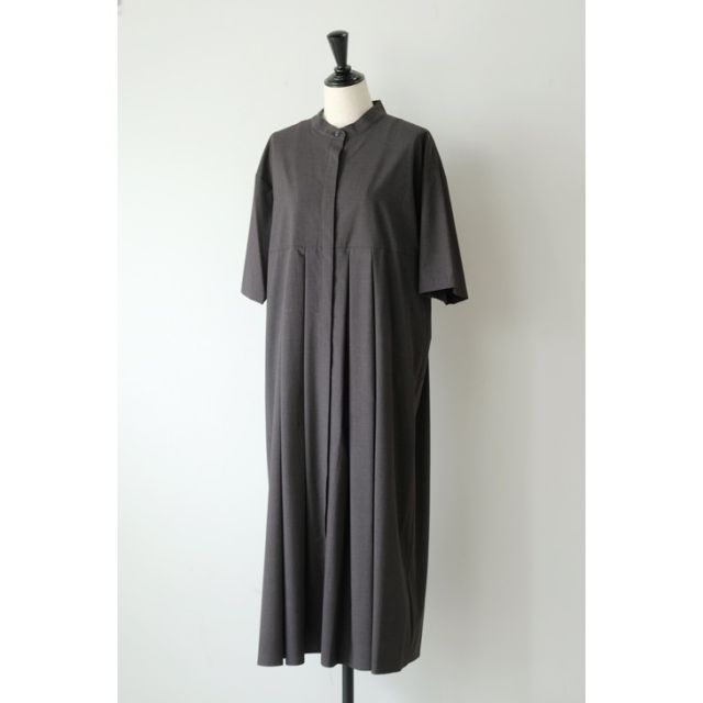 STAMP AND DIARY | プリーツワンピース charcoal gray | navy | ワンピース シンプル