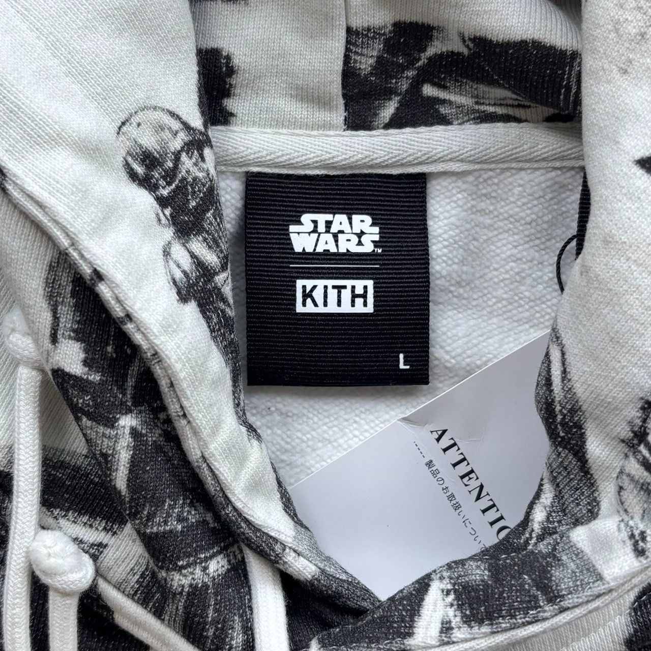 KITH STARWARS Darth Vader Illustration Hoodie L Size Kiss Star 