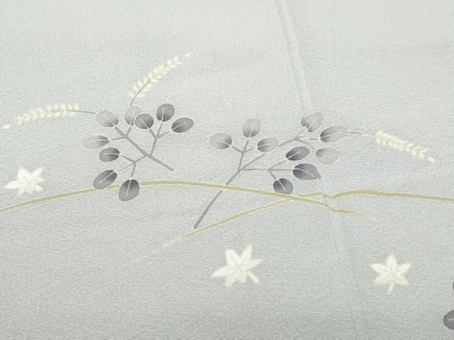 平和屋着物○本加賀友禅作家 小田美知代 訪問着 芝草萩楓文 正絹 逸品