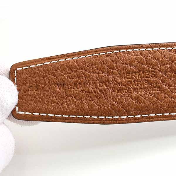 エルメス HERMES Hダンクル レザーベルト W刻印(2024年製) 95