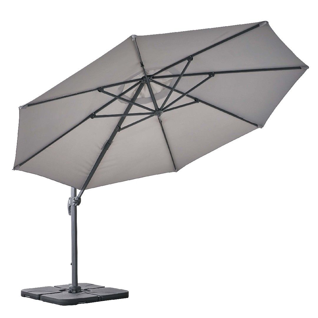 本州送料無料 ガーデンパラソル パラソル 日陰 防水加工 インテリア グレー アウトドア OUTDOOR コンパクトW345×D410×H260