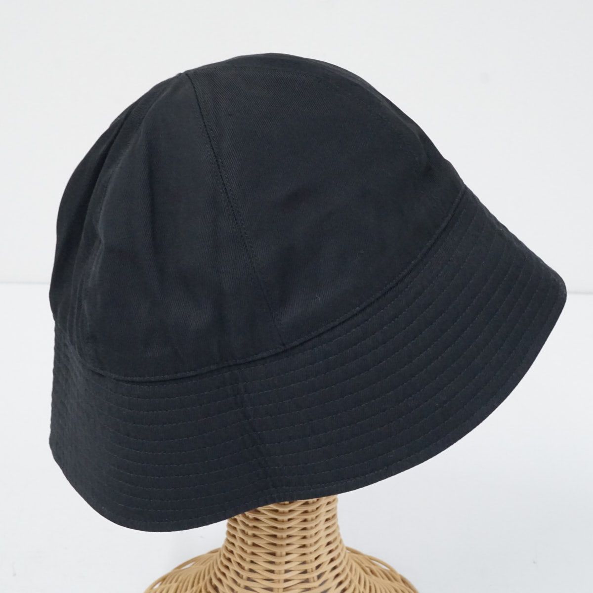  KIJIMA キジマタカユキ レーヨン コットンチノ セーラーハット ブラック ユニセックス ブランド 241107 X 7747 バケットハット ハット