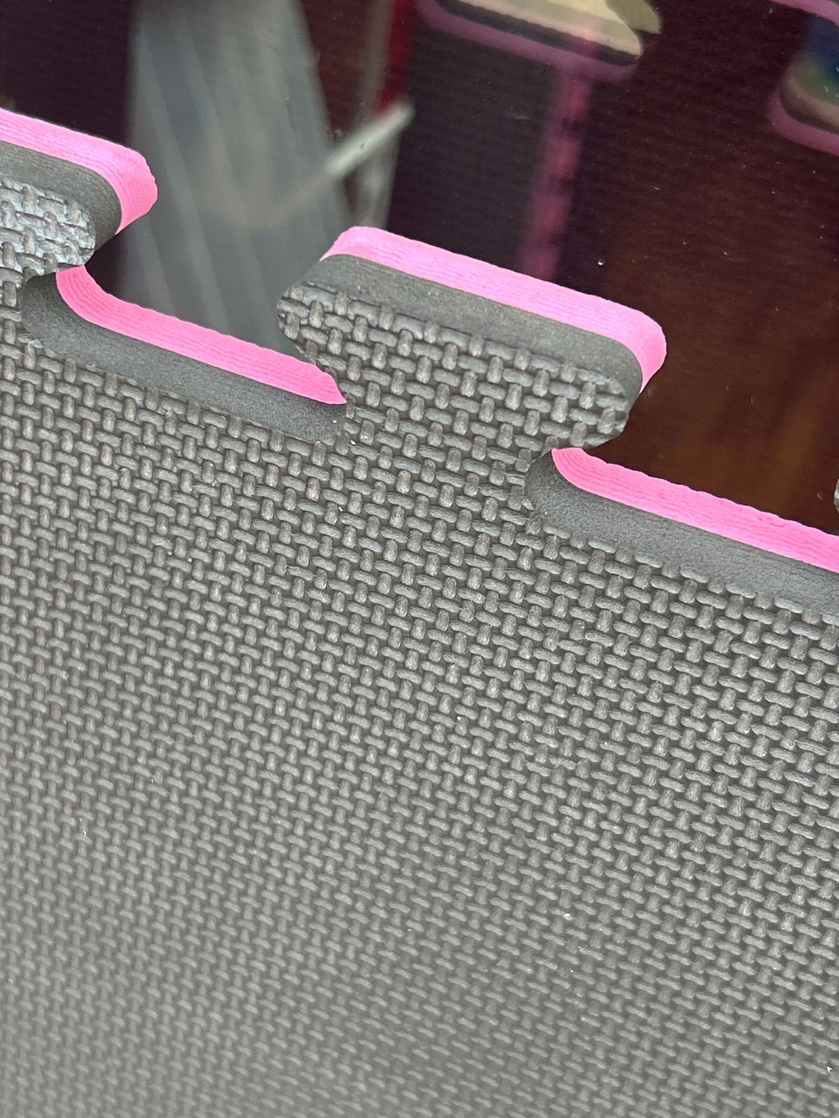 ジョイントマット 大判 厚手 ブラック ピンク リバーシブル 100cm12枚 MARWIL-DEMENAGEMENTS_CH