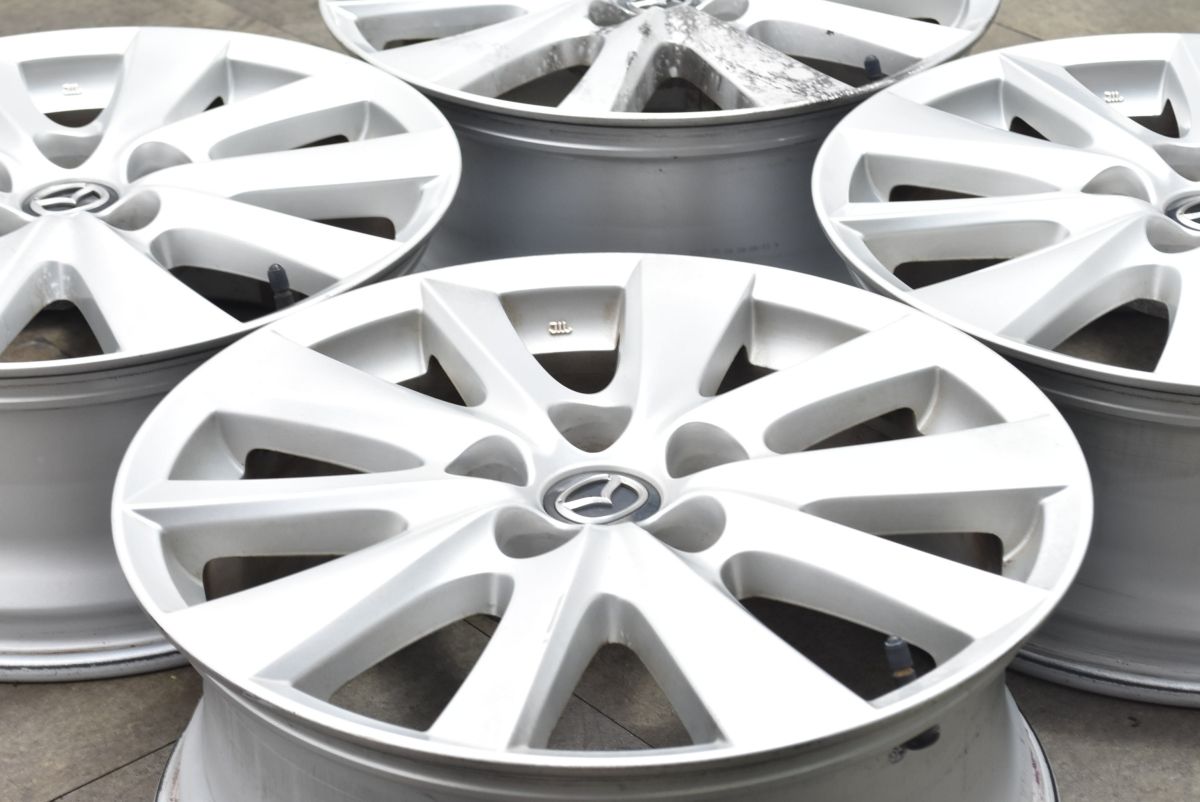 交換用に マツダ CX-5 純正 17in 7J 50 PCD114.3 4本セット CX-3 CX-30 MX-30 CX-8 アクセラ 流用 ノーマル戻し スタッドレス用に