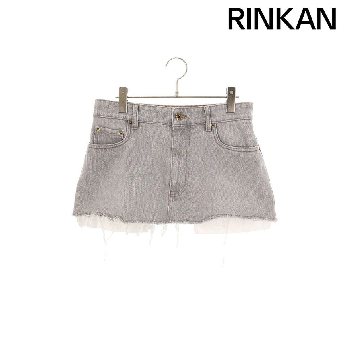 ミュウミュウ GWD278 ローライズデニムミニスカート レディース 38