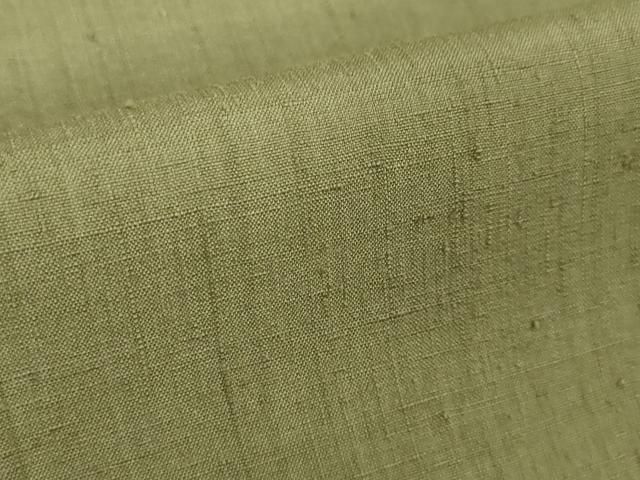 平和屋本店□極上 本場結城紬 重要無形文化財 色無地 利休茶色地 証明