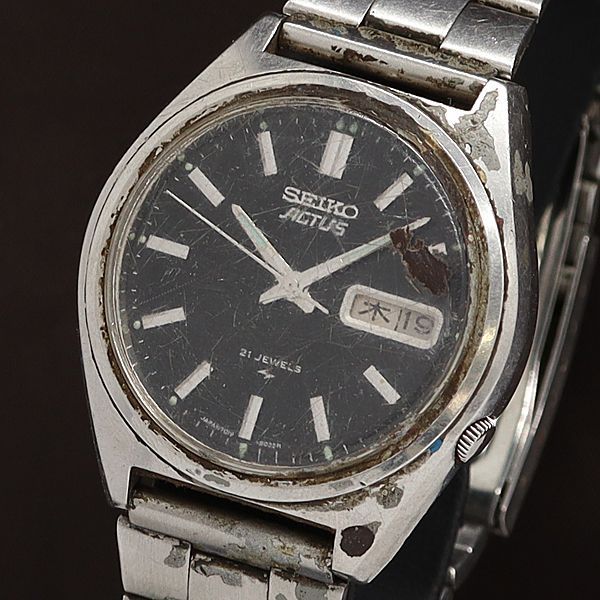 セイコー AT/自動巻 7019-8010 アクタス 21石 デイデイト ラウンド  