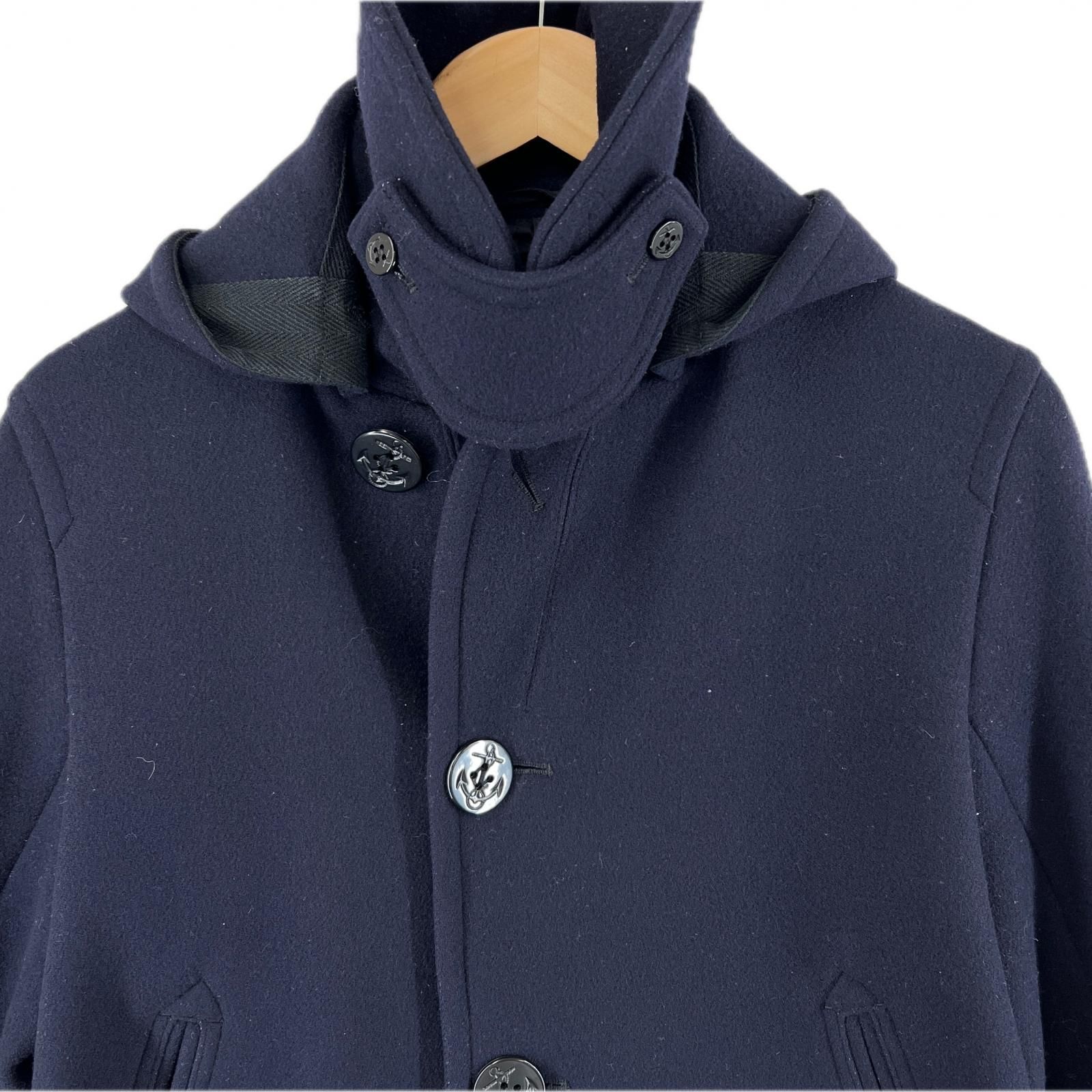 【美品】orcival オーシバル　ダブル　ピーコート　ウールコート　ネイビー ORCIVAL オーシバル 10A-KW-010 ショート Pコート ウール