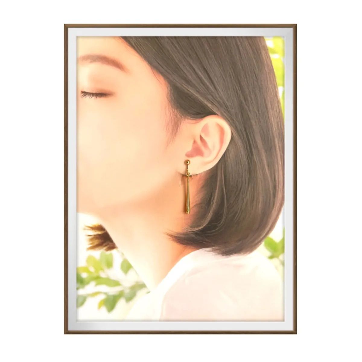 No.1141 スティックイヤリング スティックピアス ハンドメイド 