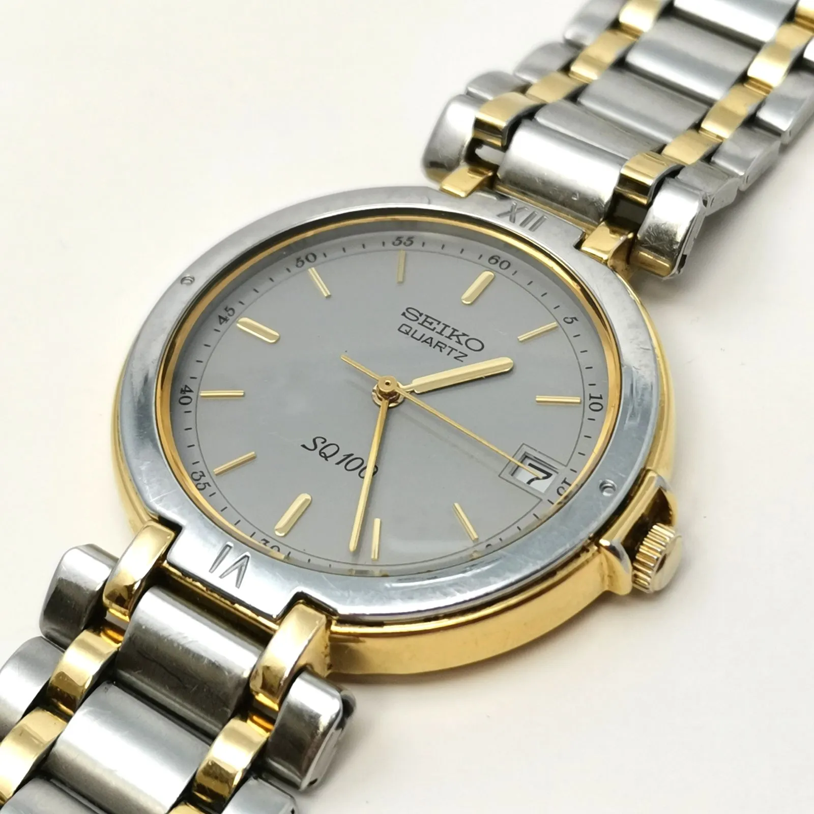 SEIKO セイコー KINETIC SQ100 裏スケ AGS/自動 腕時計 SEIKOセイコー KINETIC キネティック 裏スケ AGS/自動 腕時計