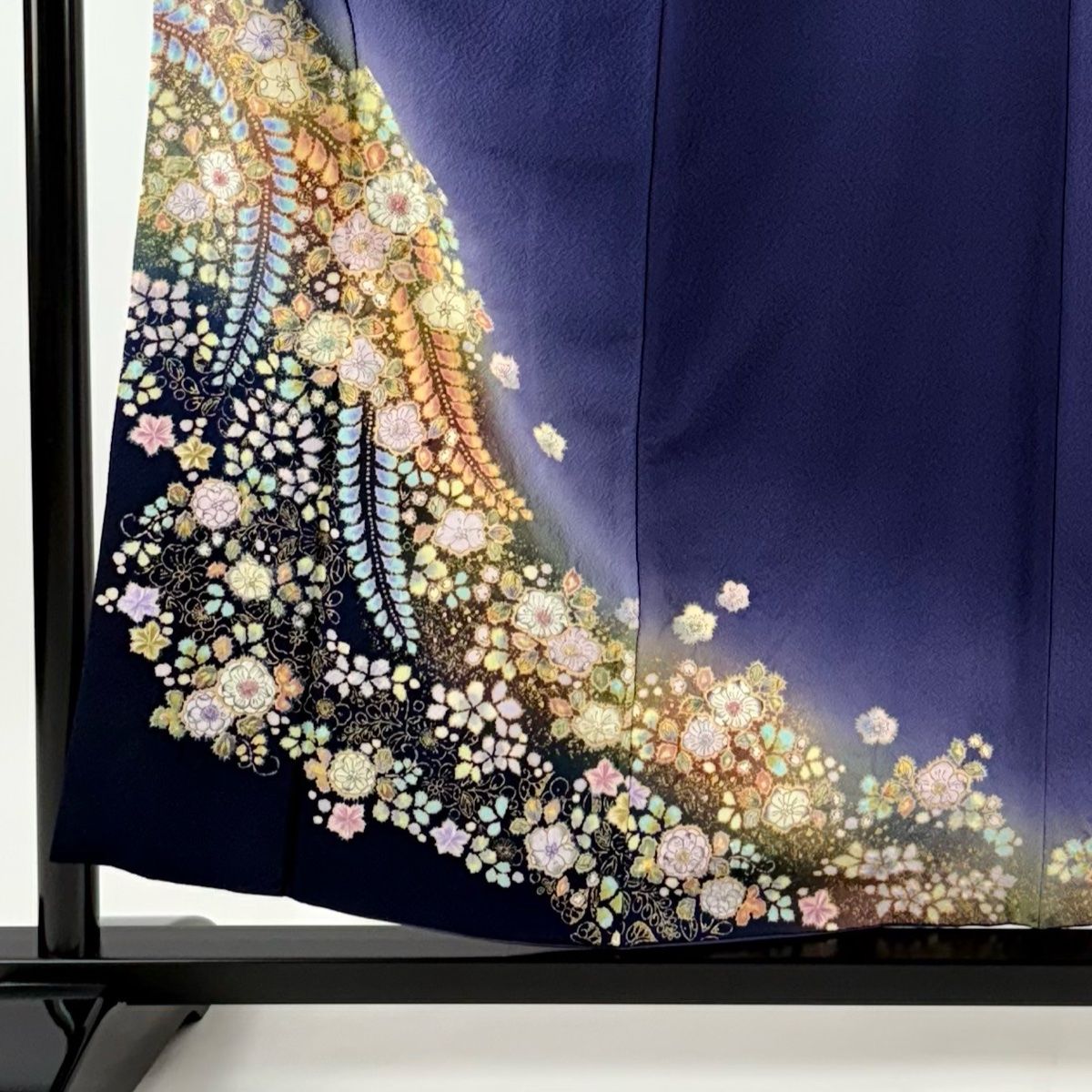 プロフ必読☆やまと謹製☆辻が花☆絞り☆金彩☆銀通し☆トール・ゆったりサイズ 付下げ 身丈157cm 裄丈63cm S 袷 翠山工房 やまと 落款 辻が花