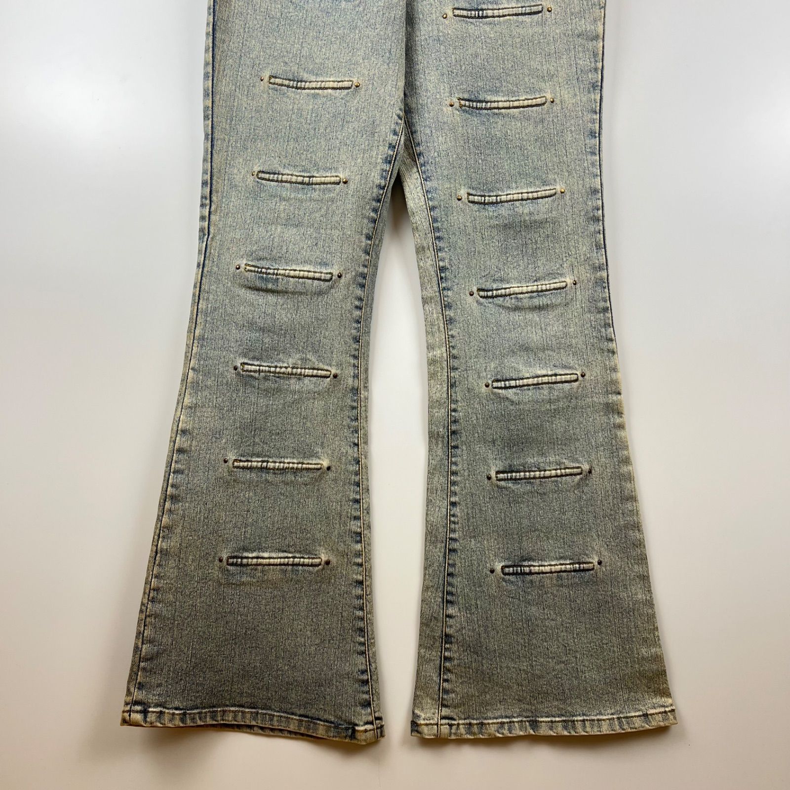 パンツ archive grunge flare denim pants beige archive grunge fade flare denim pants - メルカリ