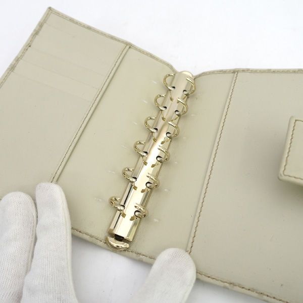 GUCCI / グッチ □システム手帳 グッチシマ レザー ベージュ スリム  