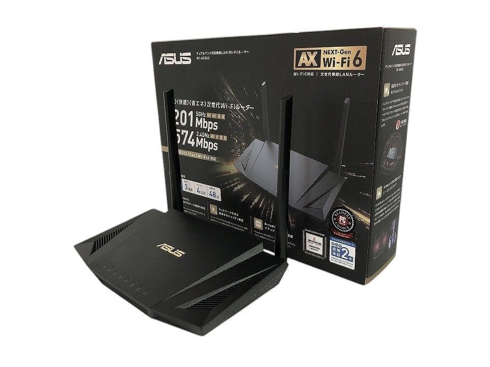 ASUS エイスース 無線 ルーター RT-AX56U 2020年製 WiFi6(11ax)対応 デュアルバンド AVK598390大