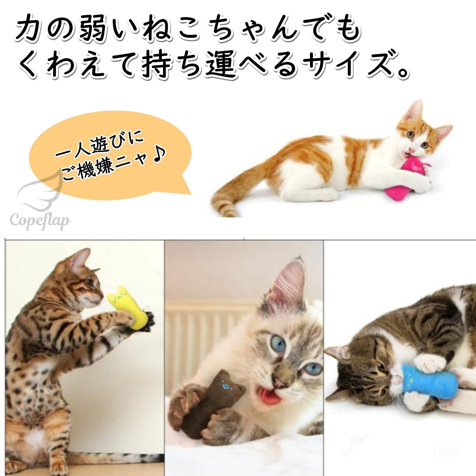 新着商品】猫 Copeflap おもちゃ 子猫 噛む 猫用 玩具 ねこのおもちゃ 5個セット (5色) - メルカリ