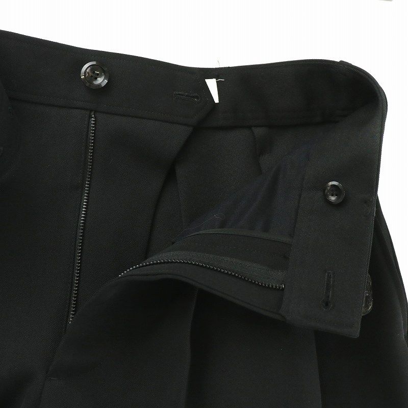 24AW THE RERACS ブラック スラックス 46 THE RERACS(ザリラクス) 24AWSUPER TWILL S+S THE EASY SLACKS