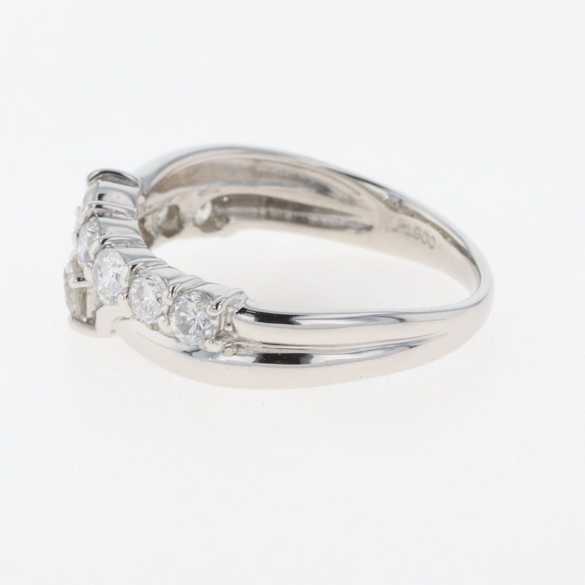 在庫一掃】 メレダイヤ デザインリング プラチナ 指輪 リング 16号  