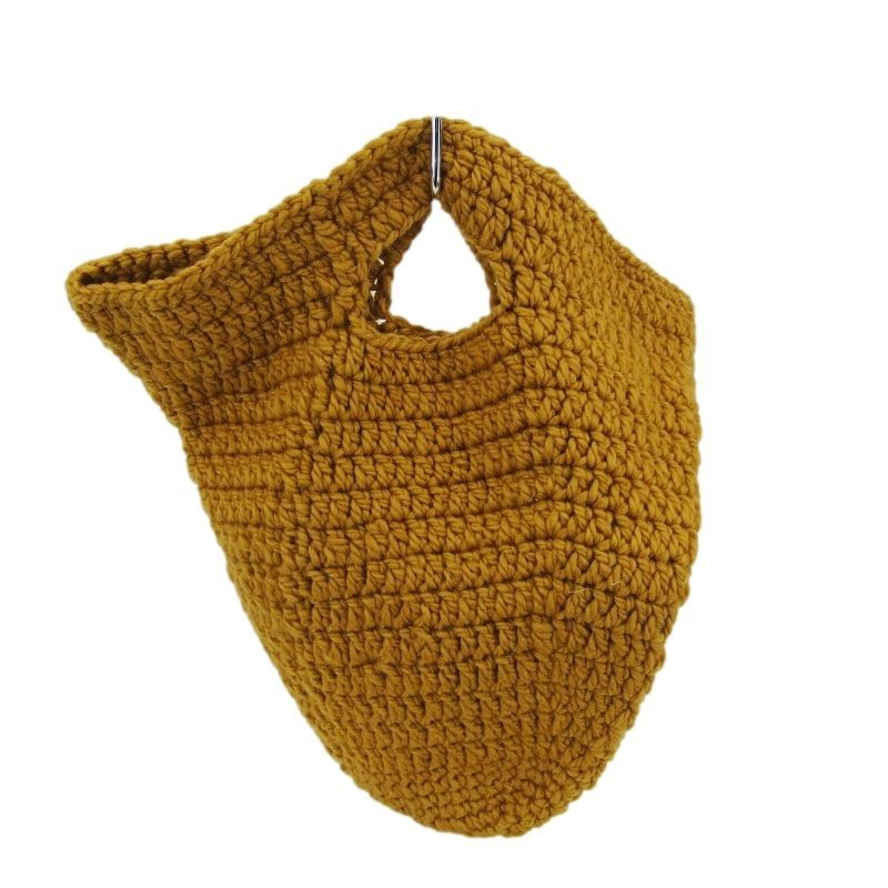 MAYDI マイディ ニットバッグ 21AW トートバッグ ウール アルゼンチン製 ハンドメイド ブラウン U 24005529